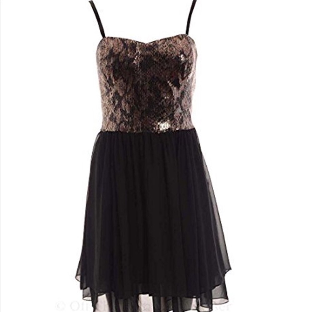 GUESS women scarlett skin fit flare prom  dress